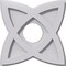 Ekena Millwork Cosmo Architectural Grade PVC Contemporary Ceiling Medallion, 10"OD x 3"ID x 3 3/4"C x 1"P CMP10CM-03000 - alternate 1